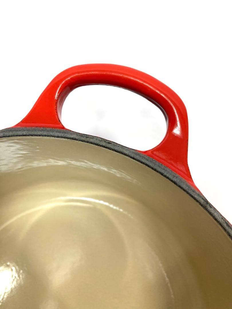1201N9パ LE CREUSET 両手鍋 18cm ココット レッド