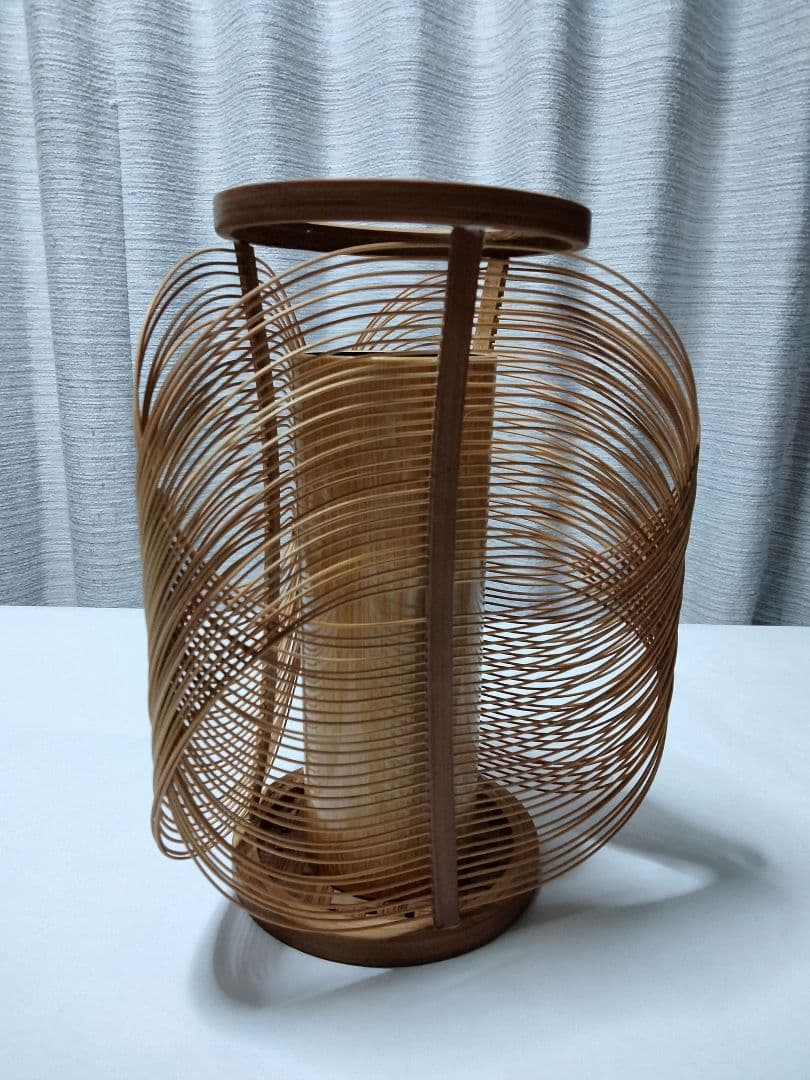 駿河竹千筋細工 竹花器 / 竹工房然林房/伝統工芸品 「木の葉」