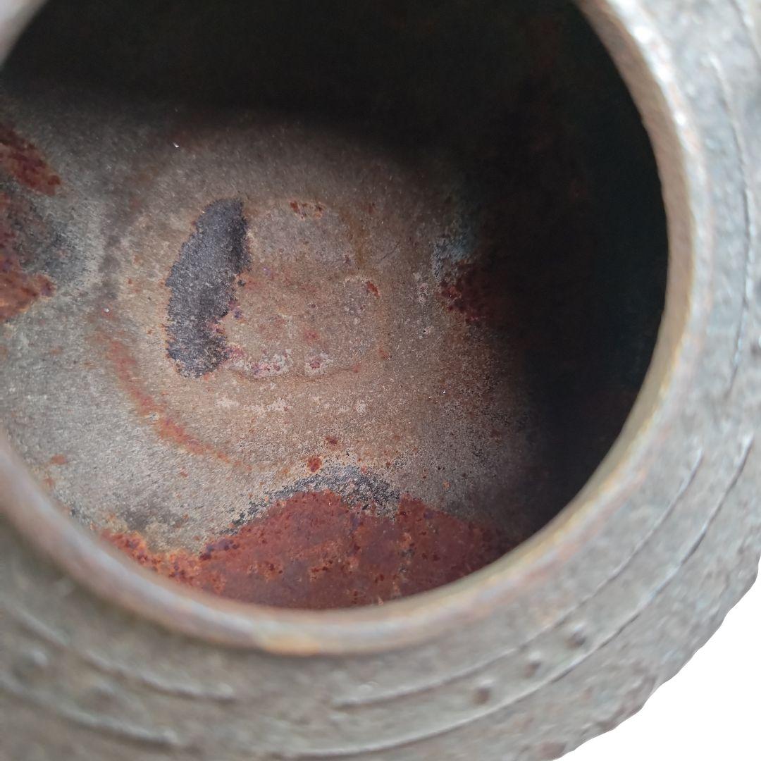 イ491 鉄瓶『銅蓋　独楽形　鉄瓶』湯沸　薬缶　茶道具　煎茶