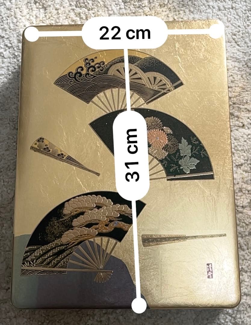 金箔工芸 清雪 瑞扇 文庫箱　工芸品