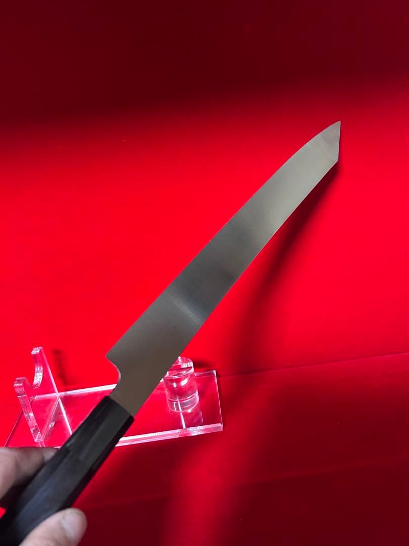 01552 包丁　剣型切付　尺　440c鋼　切味抜群　箱付　未使用品