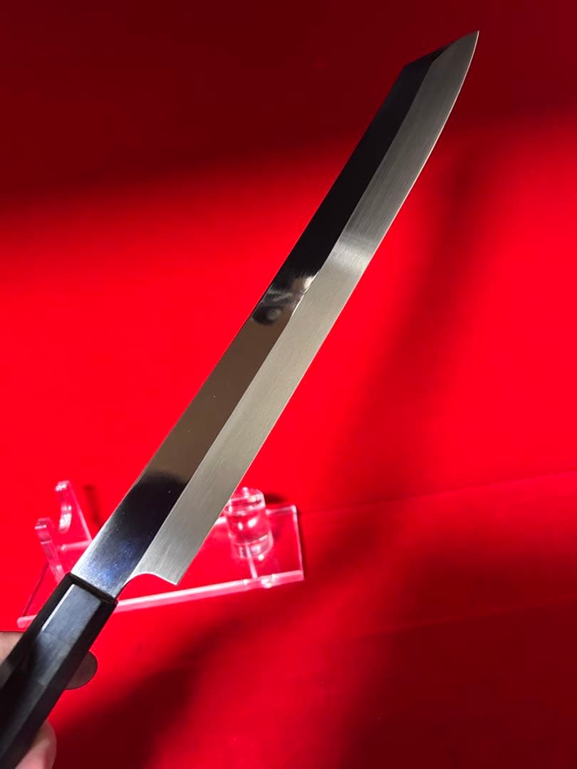 01552 包丁　剣型切付　尺　440c鋼　切味抜群　箱付　未使用品