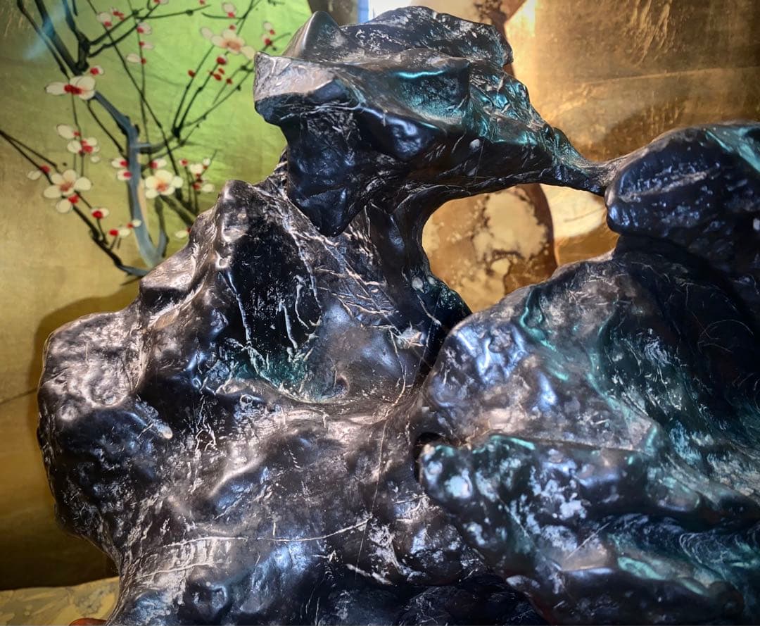 6308 霊璧石 桐箱付 『瑞雲』 横30(cm) 8.48kg太湖石