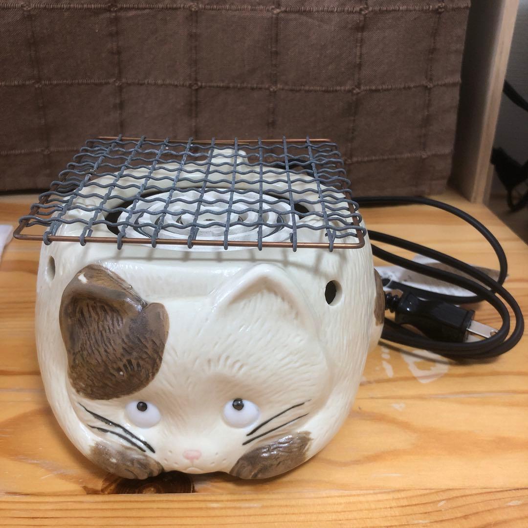 あったかいね 猫　ねこ型電気コンロ 電熱器 徳利 熱燗セット 昭和レトロ