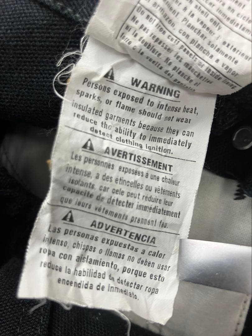 carhartt BLACKオーバーオール　ダブルニー仕様　W38Ｌ30