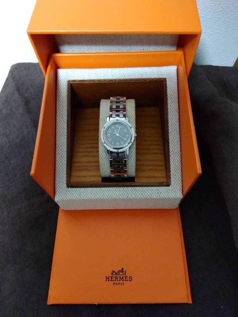 エルメス　クリッパーCL4.210　グレー