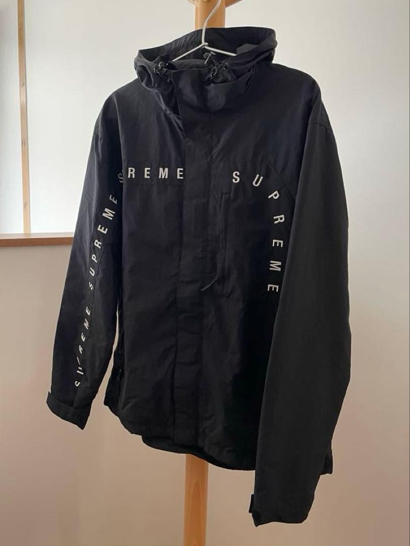 SUPREME Cleve Logos Ripstop Jacket 黒 S