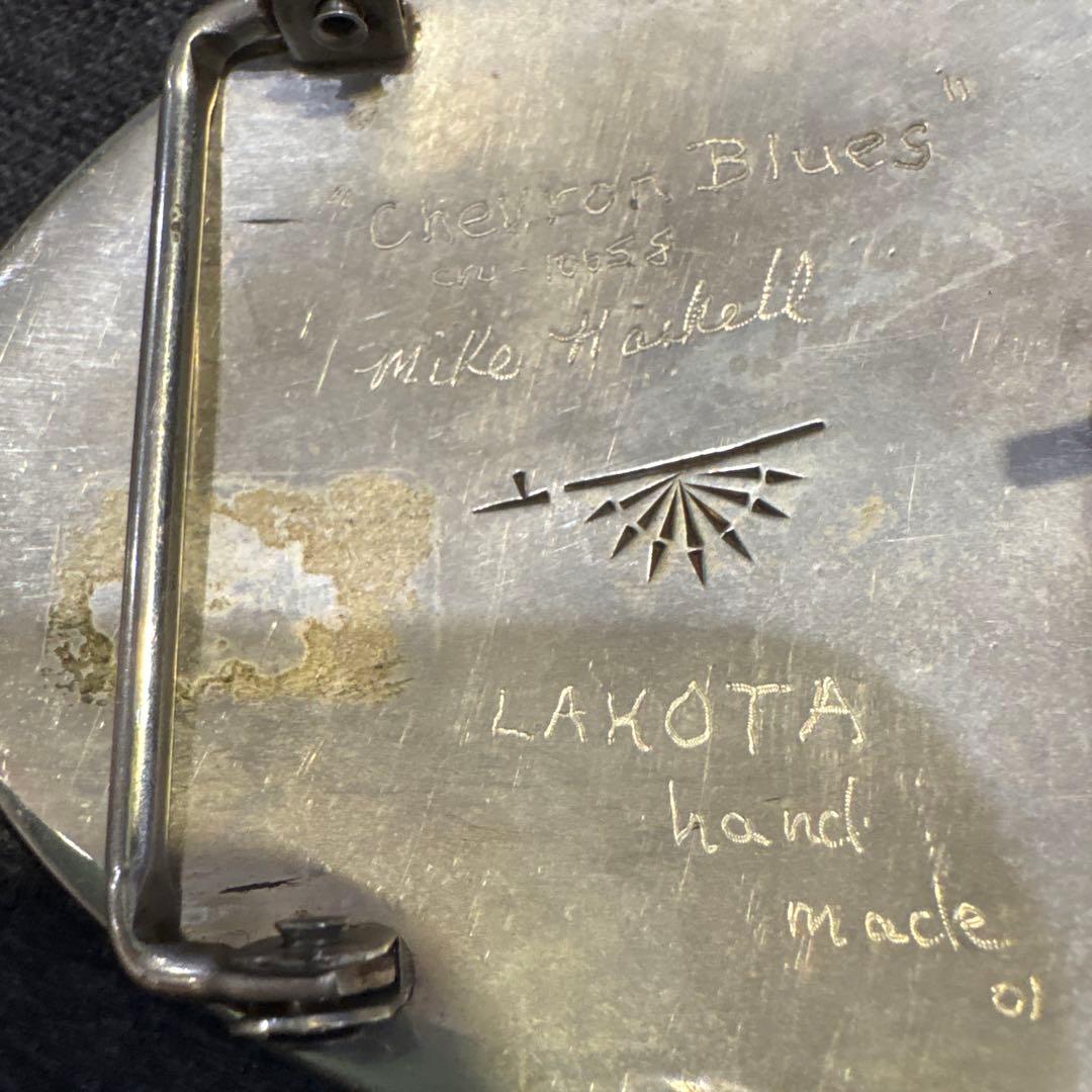 90’s シルバーベルトバックル　ネイティブアメリカン•ラコタ族