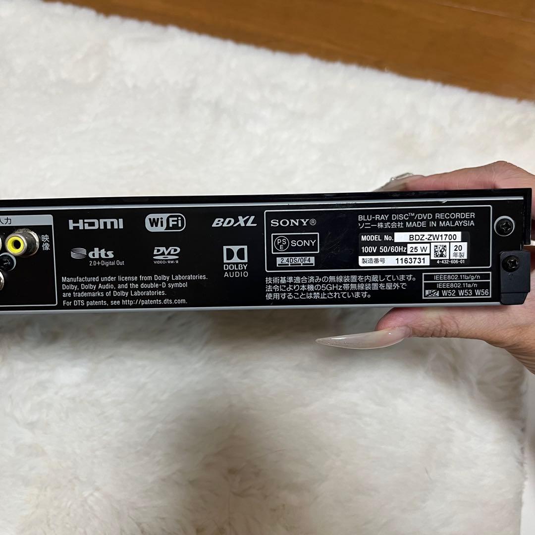 【美品】ソニー SONY ブルーレイレコーダー 4K対応　BDZ-ZW1700
