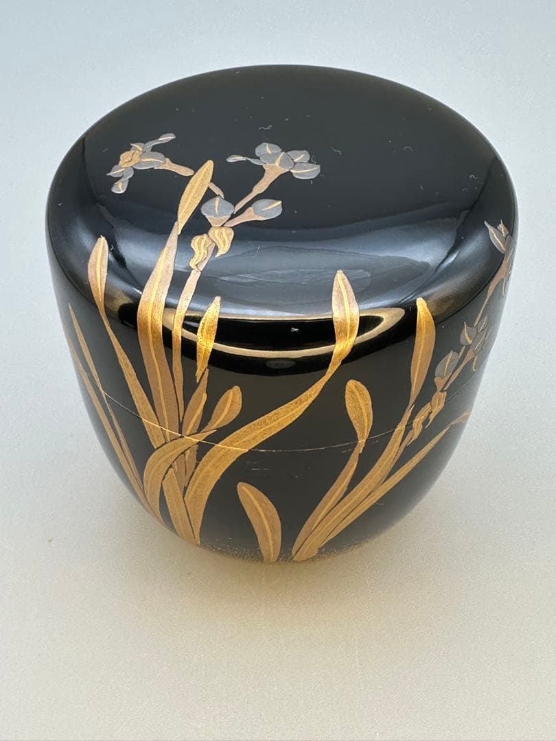 茶道具　棗　三浦明峰　水仙蒔絵