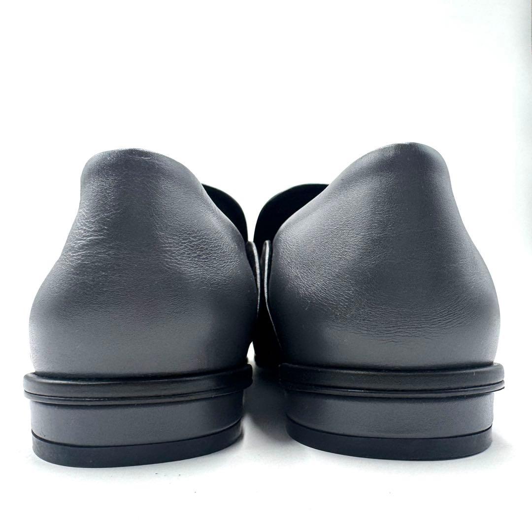 Ferragamo ガンチーニ スエード オペラシューズ ブラック 22cm