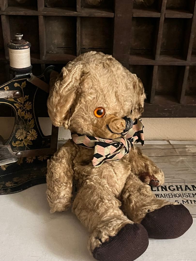 アンティークヴィンテージ英国製メリーソートチーキーテディベア ぬいぐるみドール