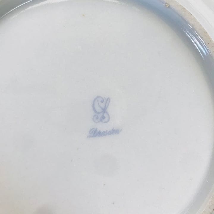 ドレスデン  カールティーメ　薔薇　コバルト　窓絵　コレクション　レア　③