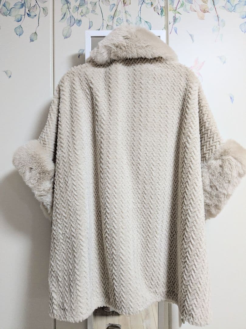 ベージュファーコート フリーサイズ