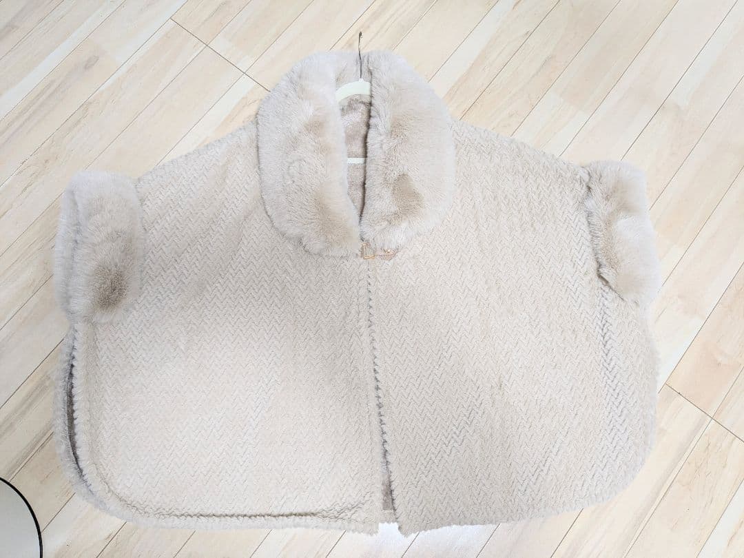 ベージュファーコート フリーサイズ