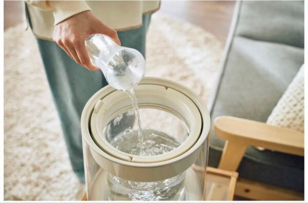 QUADS クワッズ　スチーム加湿器　アイボリー　グラス