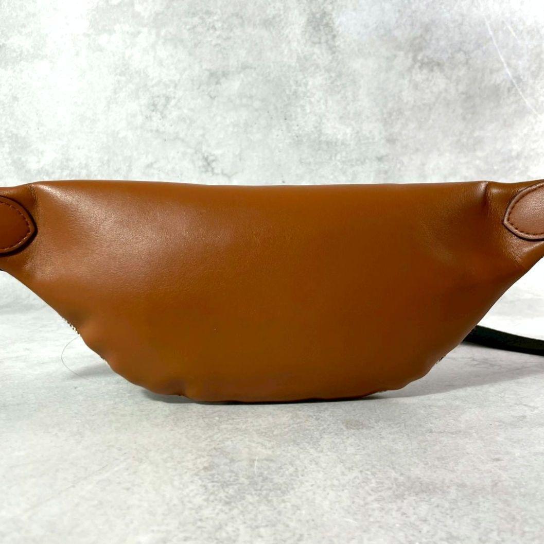 限定 極美品 COACH ×Disney チャーター ベルトバッグ レザー 茶