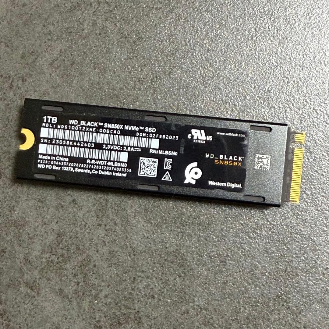 Western Digital SN850X 1TB ヒートシンク付