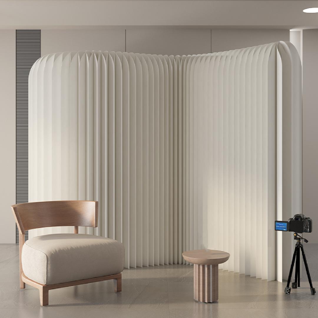 パーテーション間仕切り折り畳み式高さ1.6ｍ長さ2-3ｍ組立不要ついたて目隠し