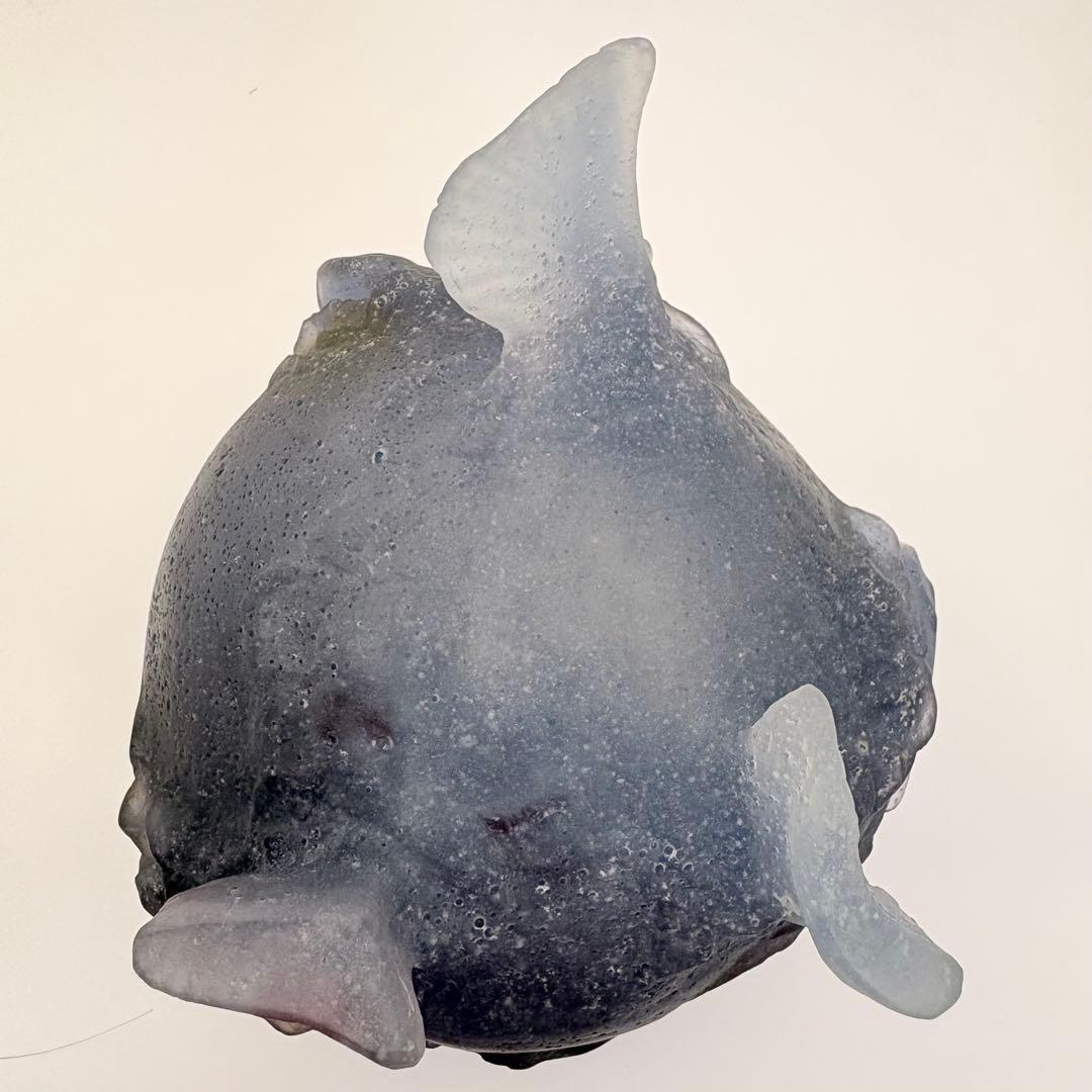 魚　ドーム　フランス　ガラス　クリスタル　ナンシー　水晶　フラワーベース　花瓶