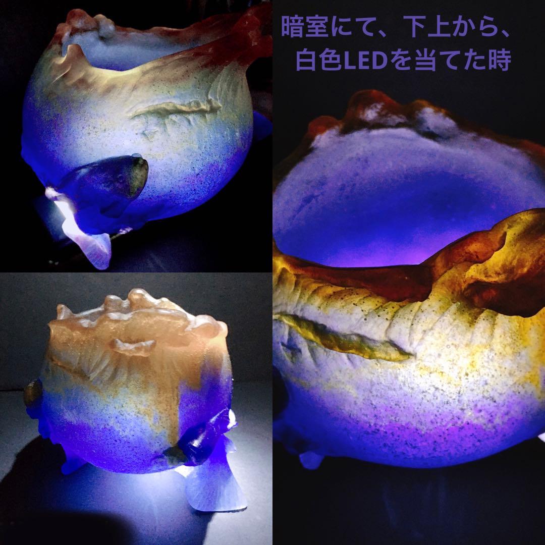 魚　ドーム　フランス　ガラス　クリスタル　ナンシー　水晶　フラワーベース　花瓶