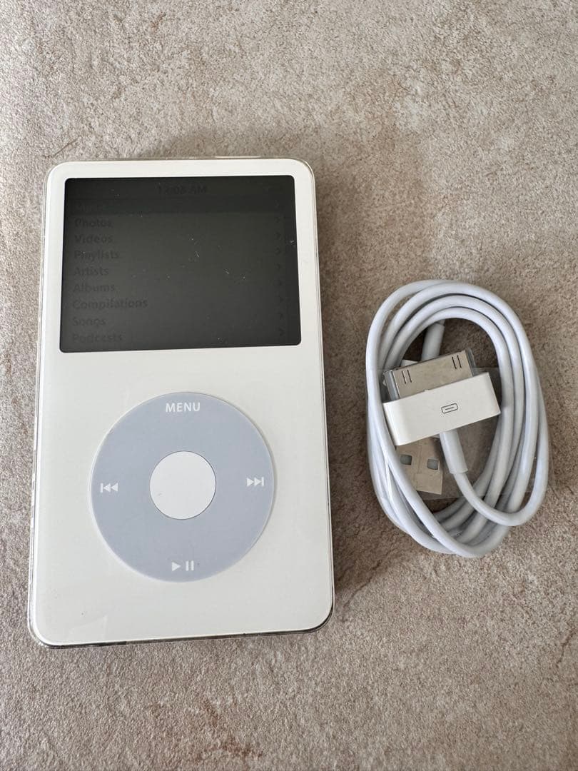 美品 iPod Classic 5世代 MJ003 30GB新品バッテリー