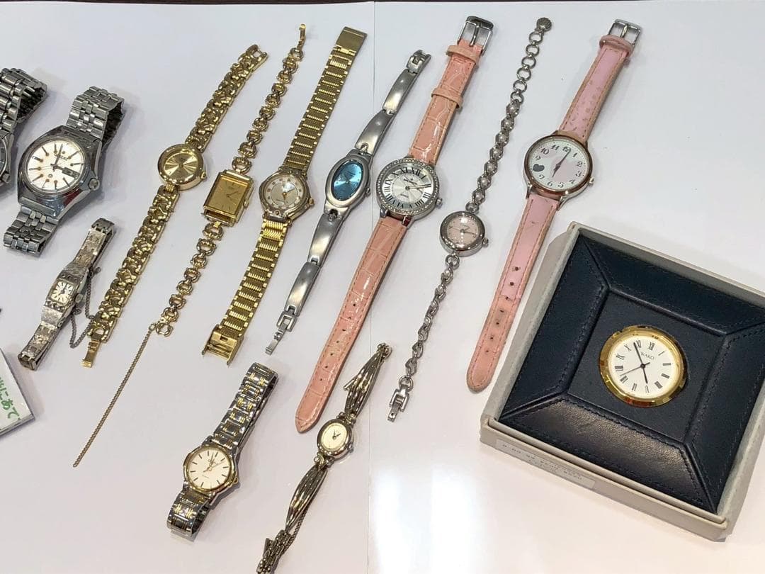 423:【売り尽くし】ジャンク時計20本＋和光置き時計(稼働)