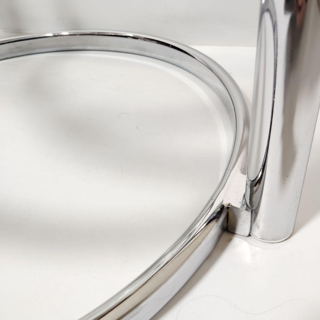 ミッドセンチュリー ガラステーブル サイドテーブル 3段