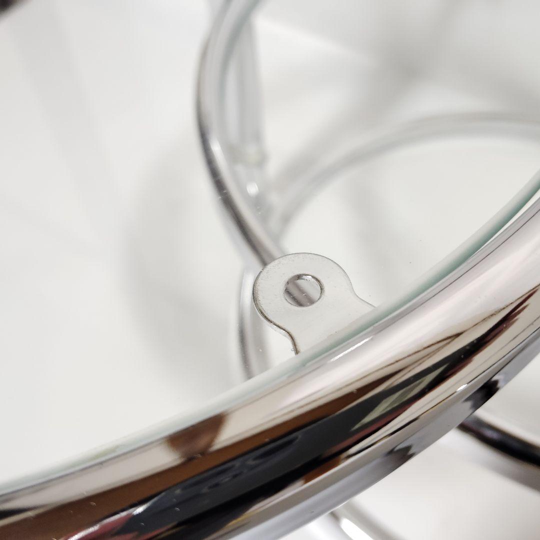 ミッドセンチュリー ガラステーブル サイドテーブル 3段