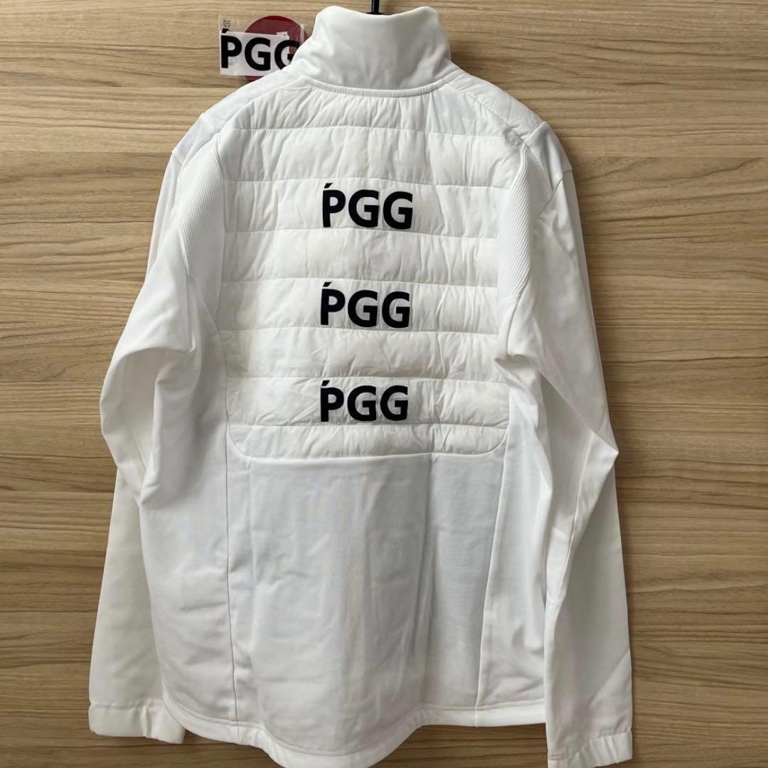 新品★49,500円 PGG パーリーゲイツ 中綿ダウンジャケット 白×黒ロゴM