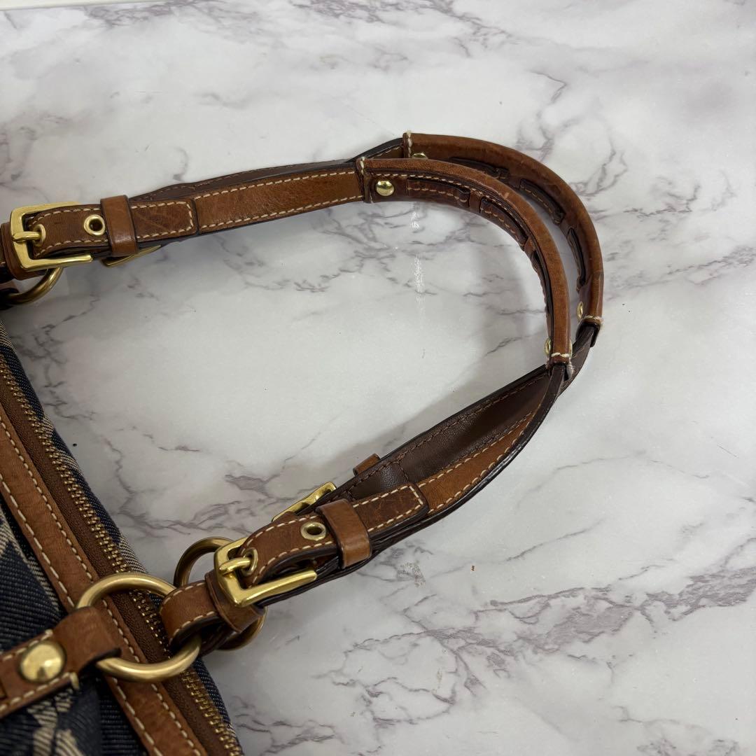 バッグ Coach Signature Denim mini boston bag