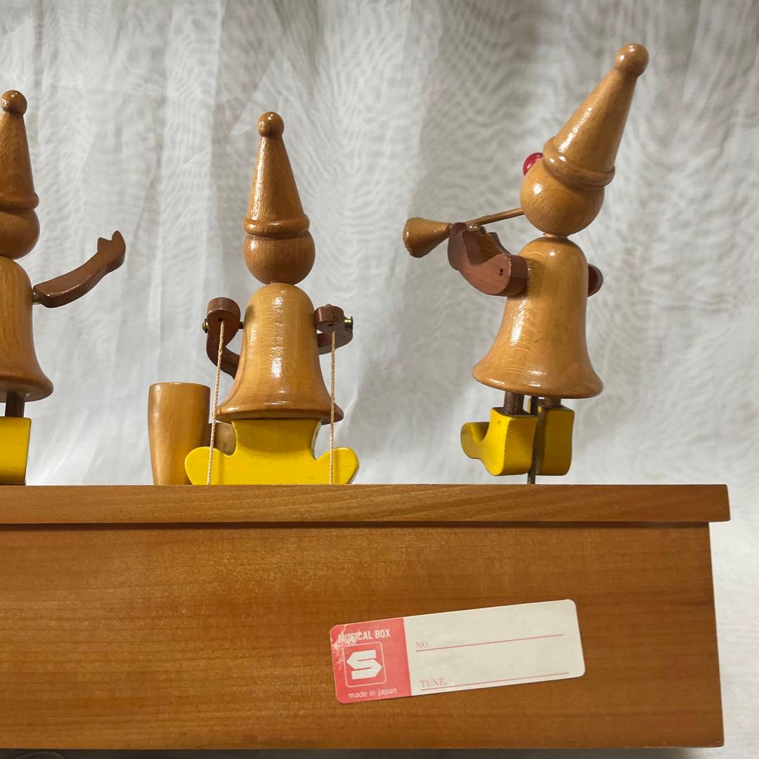 美品　prologue カラクリ　ピエロ　オルゴール　木製　置物　インテリア