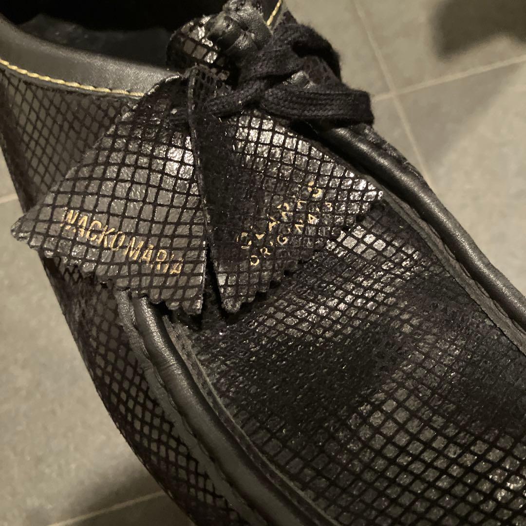 【入手困難】ワコマリア×クラークス ワラビー 23ss 蛇柄 クロコダイル