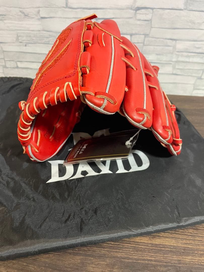 野*き様 新品軟式グローブ　ダビドスポーツ　大人サイズ　未使用品　グローブ　オレ