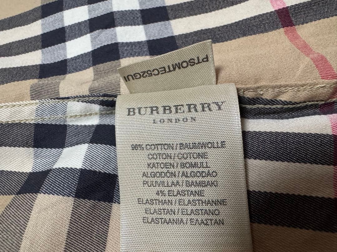 バーバリー　ノバチェックシャツL