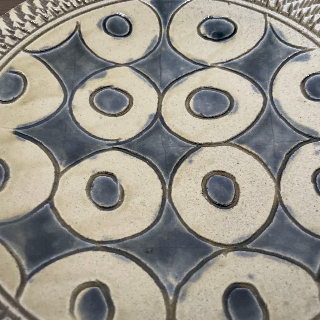 【新品未使用】陶藝玉城さん 8寸皿 民藝 やちむん