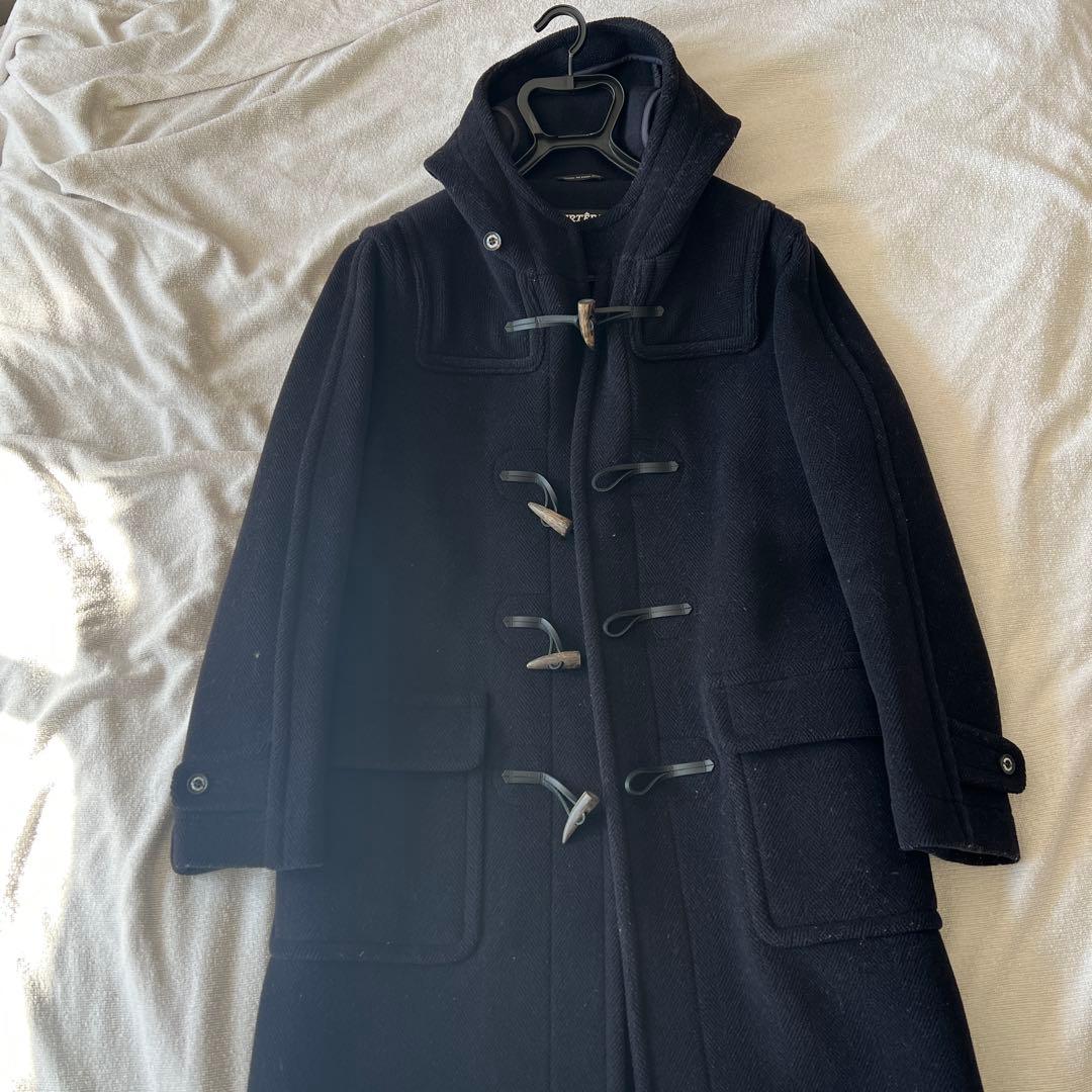 INVERTERE ネイビー　紺色　大人ダッフルコート フード付き