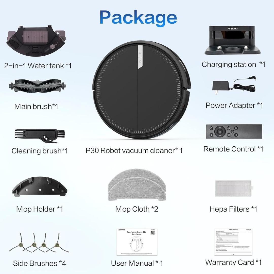 エアロボ ロボット掃除機 水拭き 両用 2025年新登場 3000Pa 強力吸引