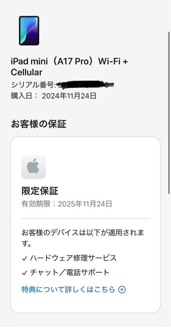 【未使用・本体交換品】iPadmini7WiFiセルラー256GBスペースグレイ