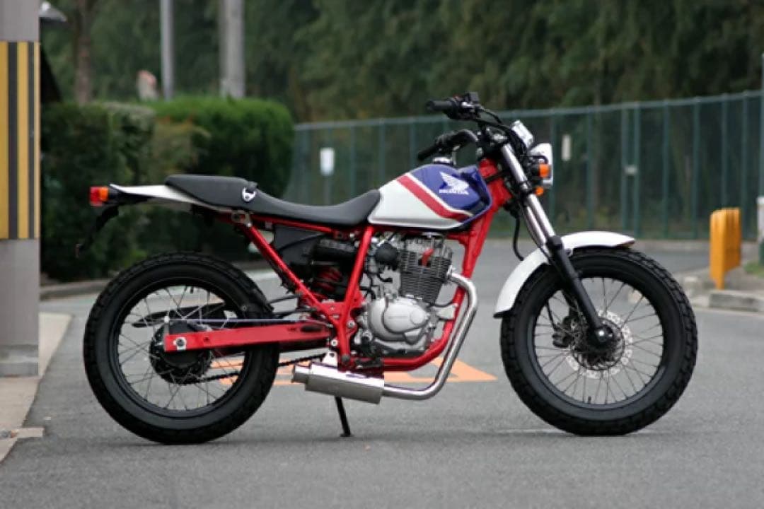 専用新品HMS ホンダ FTR223 100φ砲弾マフラーSUS (Type2)