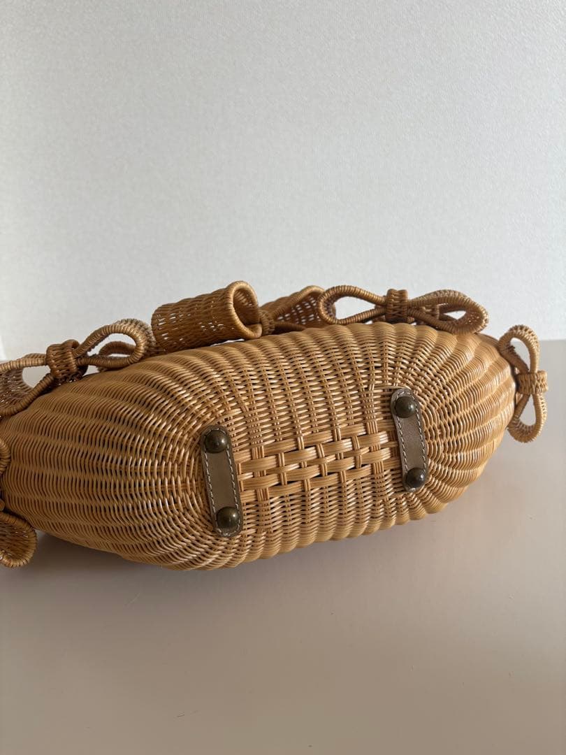 アナトリエ　Anatelierリボン かごバッグ