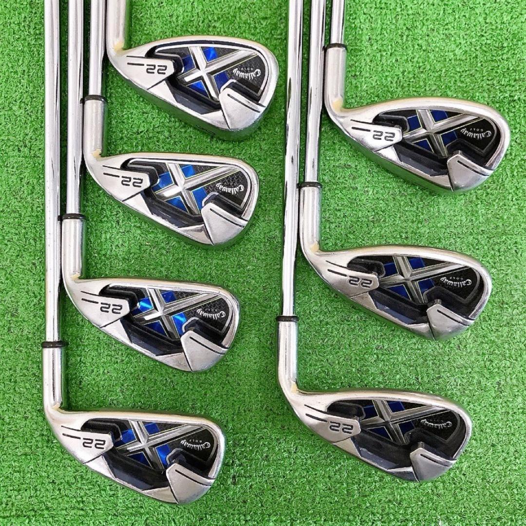チ37★キャロウェイ X-22 7本アイアンセット R Callaway X22