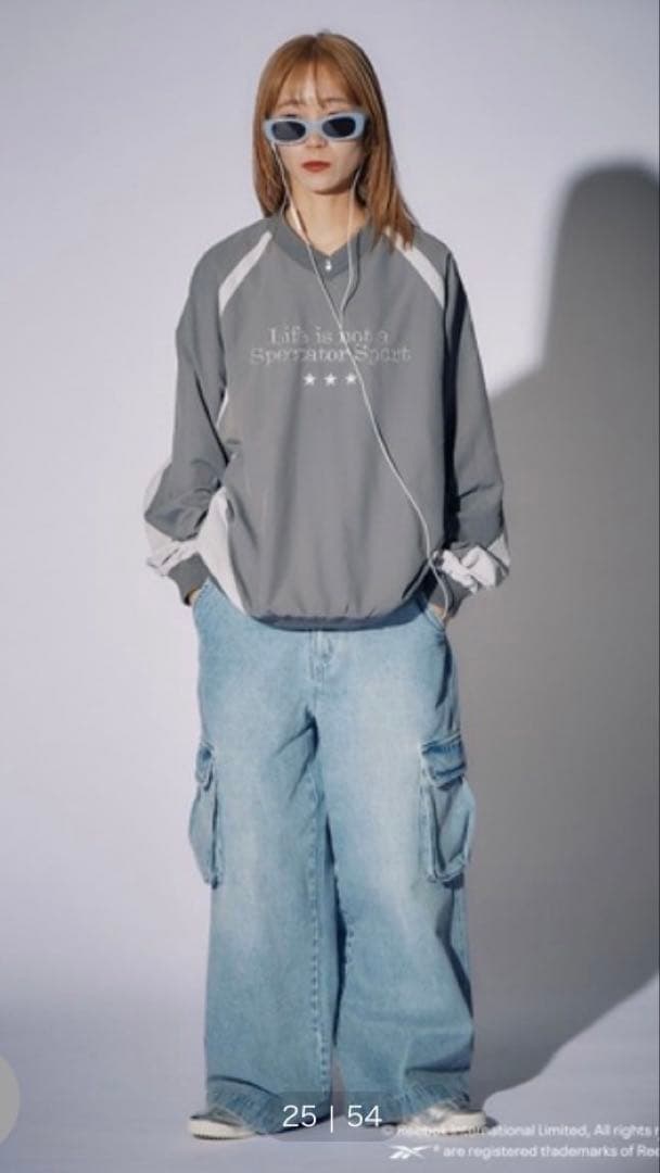 m-zk.1s　Vネックプルオーバー、カーゴパンツセット