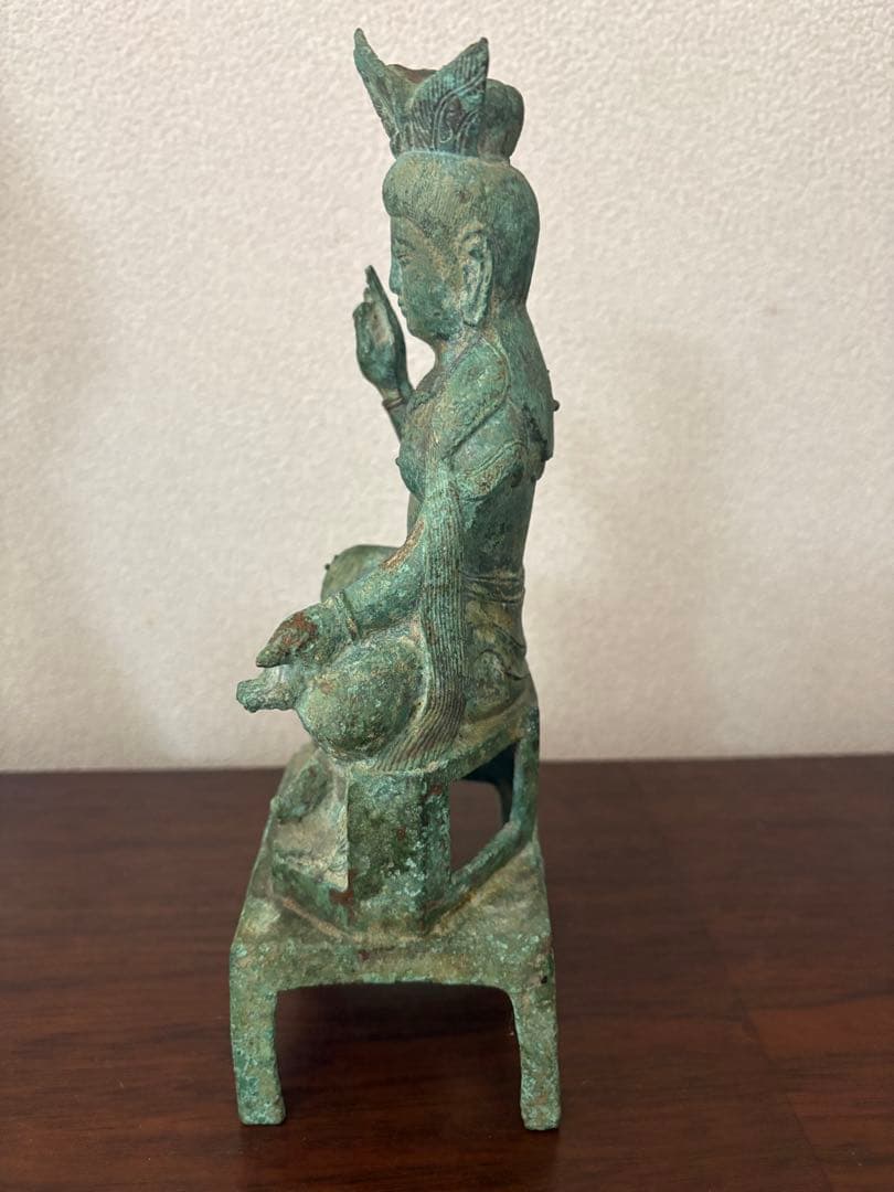 仏像　鍍金仏？青銅？ 1170g 25cm