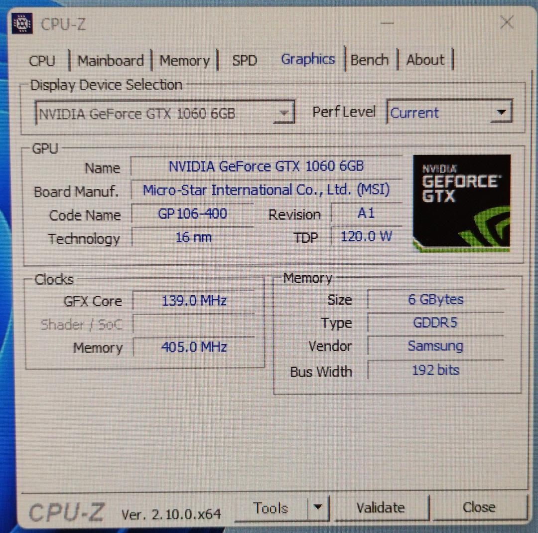 グラボ/GTX1060 6GB/動作確認済み/FFベンチ完走/送料無料