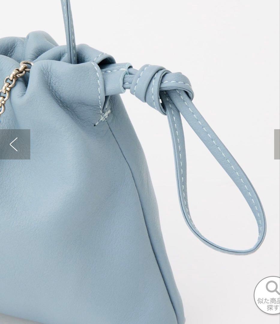 russet レザー巾着4WAY ミニショルダーバッグ