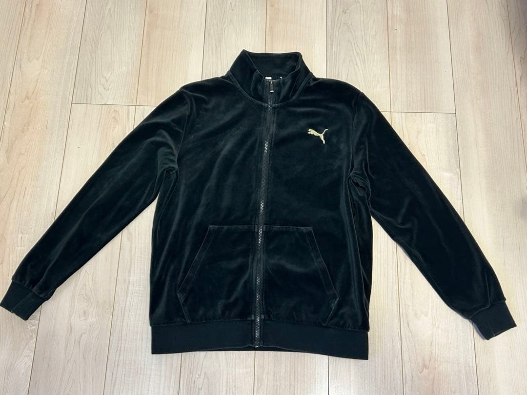 PUMA プーマ ベロア ジャージ上下セット ブラック M セットアップ　メンズ