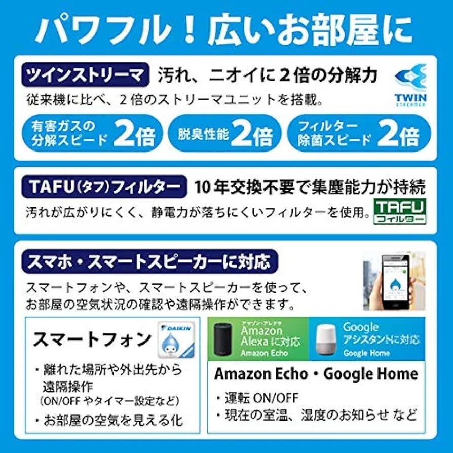 ダイキン ストリーマ空気清浄機