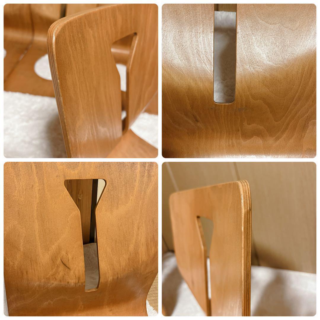 木製座椅子　板　4脚セット　曲げ木　おしゃれ　デザイン