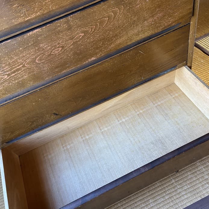 箪笥　木製　6段　120センチ　洋服箪笥　洋服ダンス　たんす　昭和レトロ　レトロ